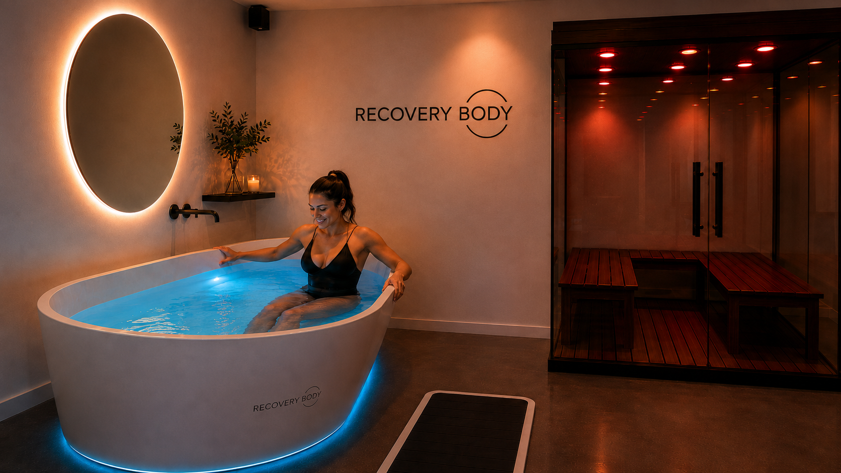 Espaço Recovery Body — banheira de imersão e sauna